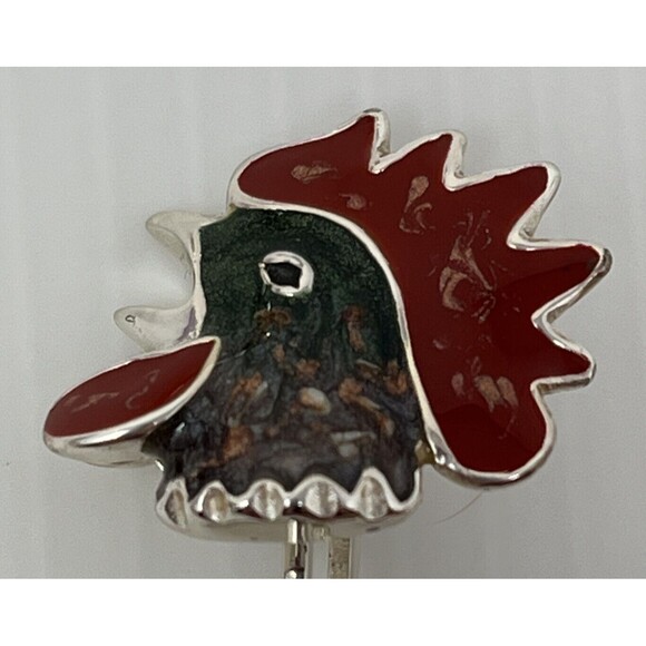 Rooster Cufflinks 925 STERLING SILVER Fratelli Peruzzi Handcrafted in Italy - Picture 9 of 16